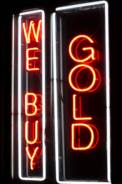 istock Neon sign, We Buy Gold 175354762
