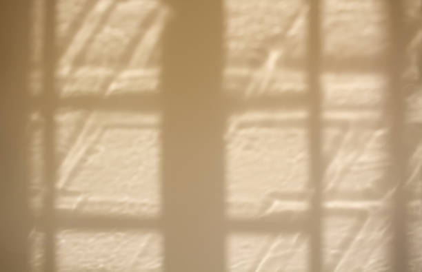 istock Natural Light and shadow from window overlay effect on the wall. Silhouette light abstract for wallpaper minimal, mock up design. Sunlight blurred image backdrop. 1753556915
