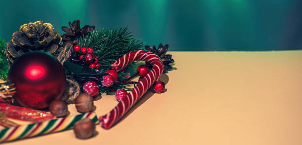 istock Christmas background with Christmas decorations and Copy space 1753557461