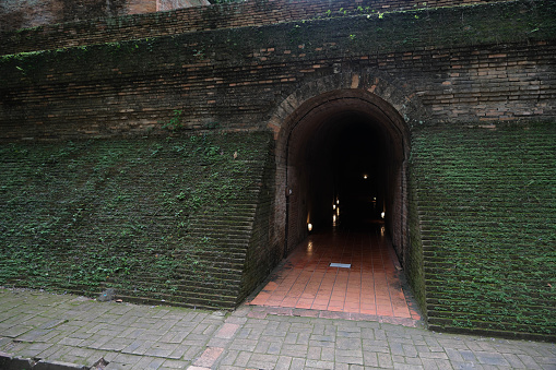 Entrance of Wat Umong at Chiang Mai province.