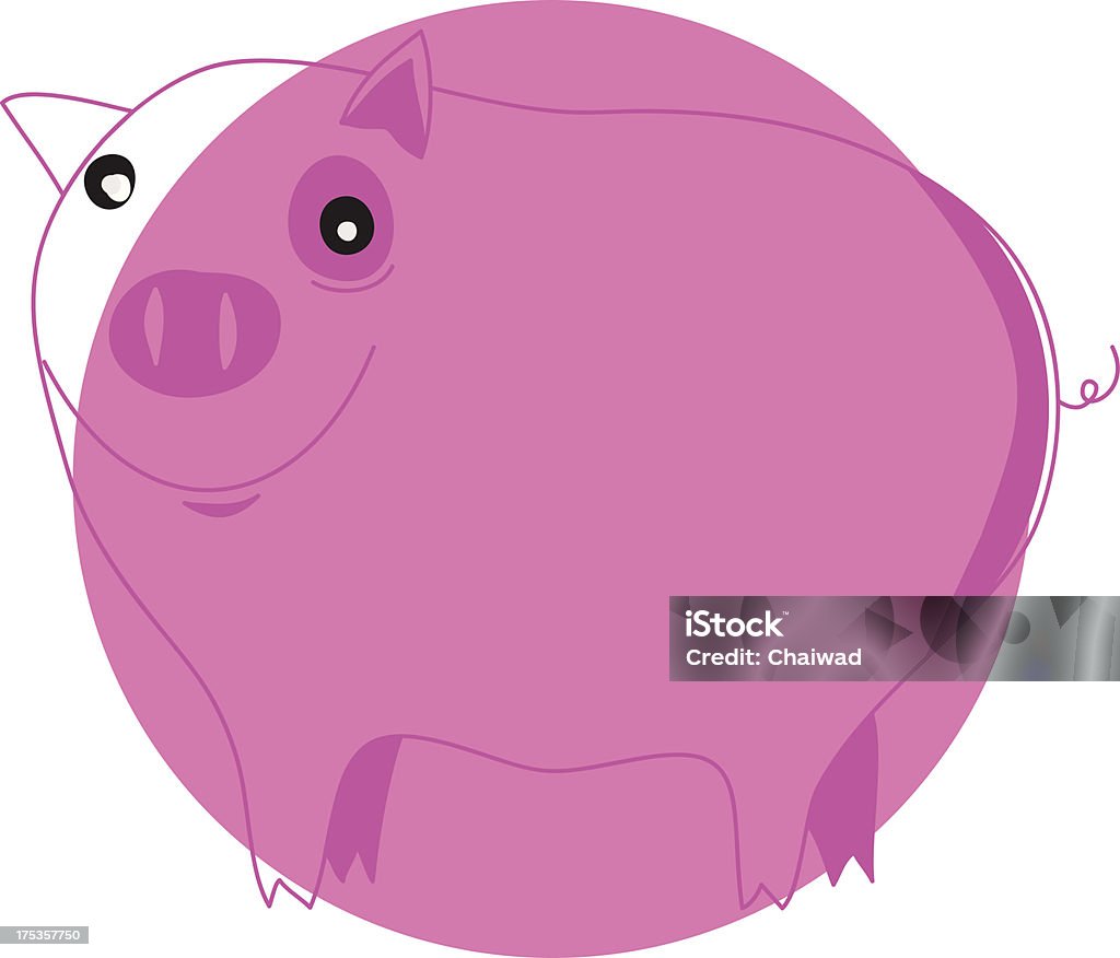 No porco-de-rosa - Royalty-free Animal arte vetorial
