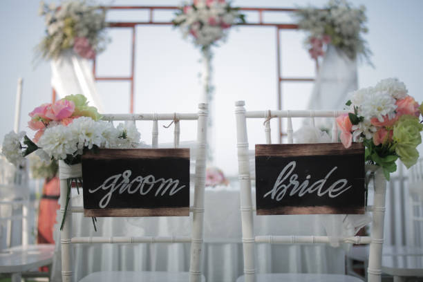 istock Bride and Groom wedding decoration 1753581738