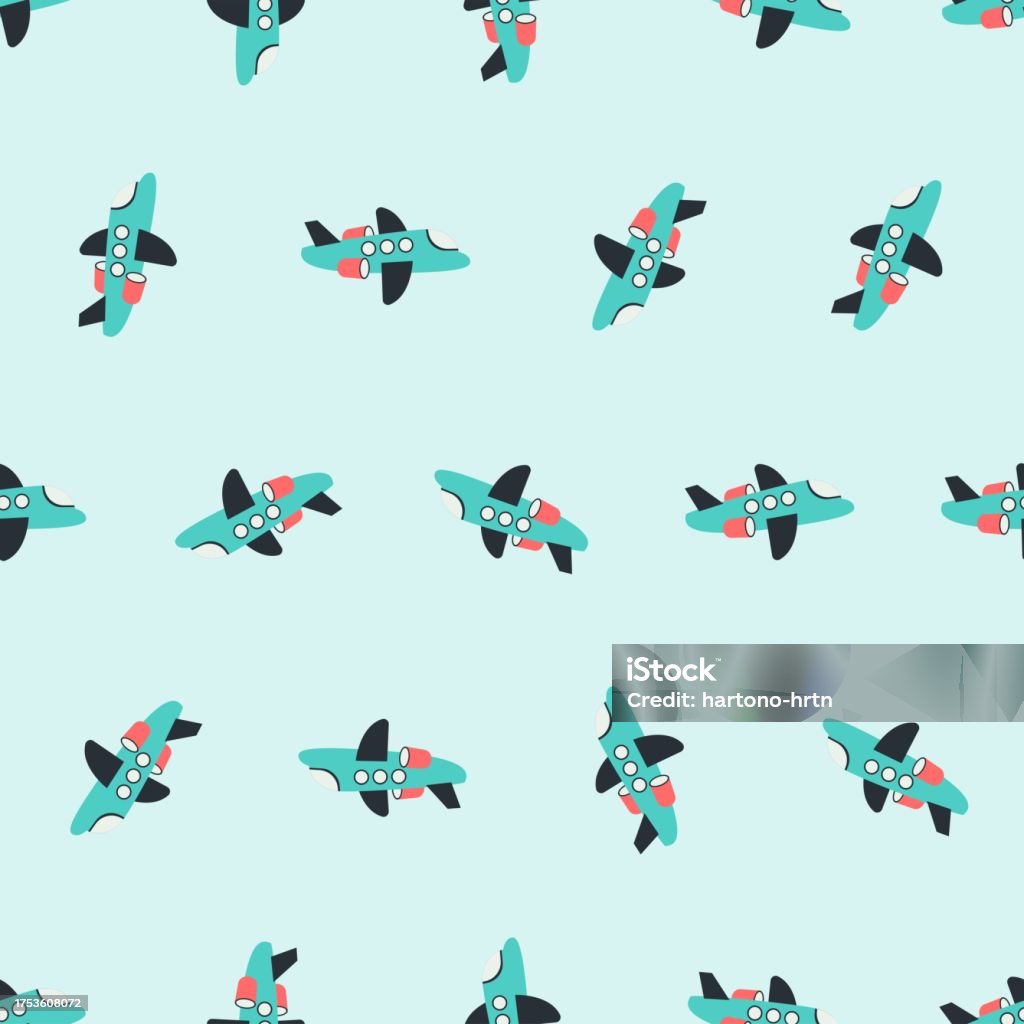 Aircraft Pattern Work Airplane Seamless Pattern Suitable For Backgrounds Wallpapers Fabrics ...