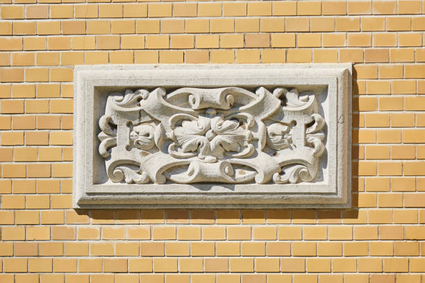 istock graceful beautiful historical bas-reliefs on the facade 1753611858