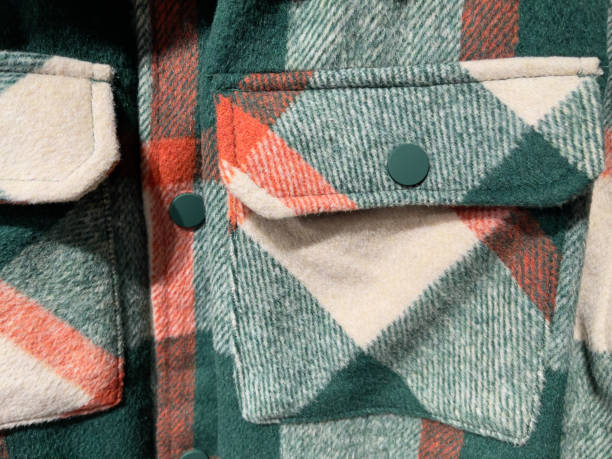 istock Close-up detail of the plaid shirt. 1753616292