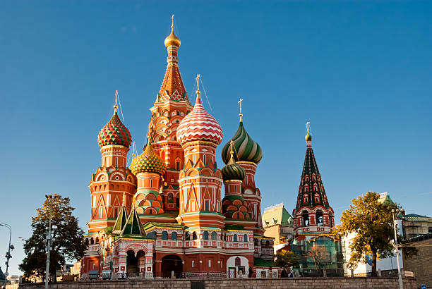 St. Basil Cathedral, Red Square, Moscow St. Basil Cathedral, Red Square, Moscow onion dome stock pictures, royalty-free photos & images