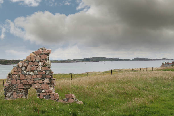 istock Scotland's countryside landscape with historic ruins and oxen- 1753668286