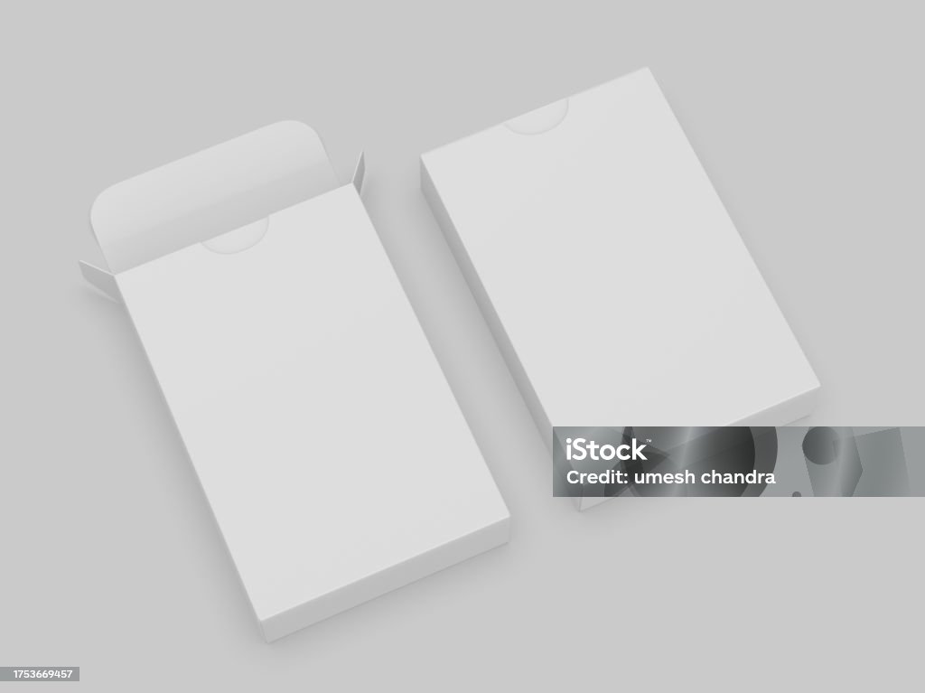 Blank Stack Of Playing Cards With Box Stock Photo - Download Image Now ...
