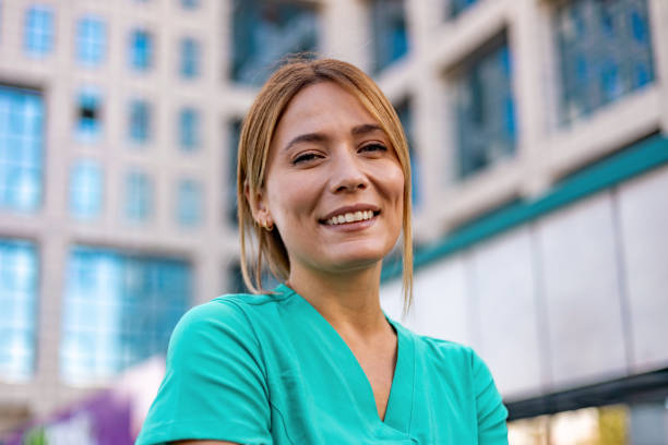 istock Portrait of a beautiful medical practitioner standing outside 1753687016