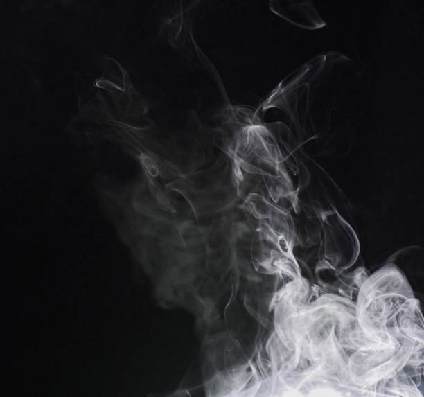 istock Smoke, fog or gas in a studio with dark background by mockup space for magic effect with abstract. Incense, steam or vapor mist moving in air for cloud smog pattern by black backdrop with mock up. 1753687592
