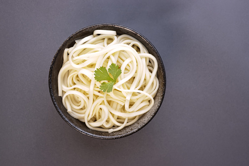 Udon is a Japanese Thick Noodle Made With Three Ingredients : Wheat Flour, Water and Salt.
