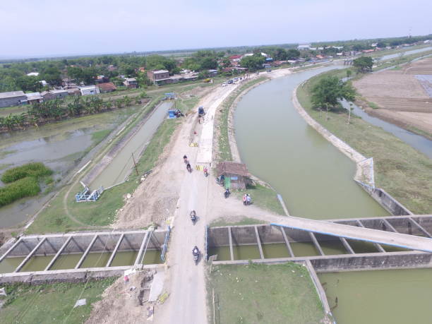 istock Drone photo of the water bridge over the road 1753693139