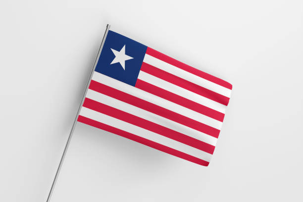 istock Liberia national flag on white background. 1753701712