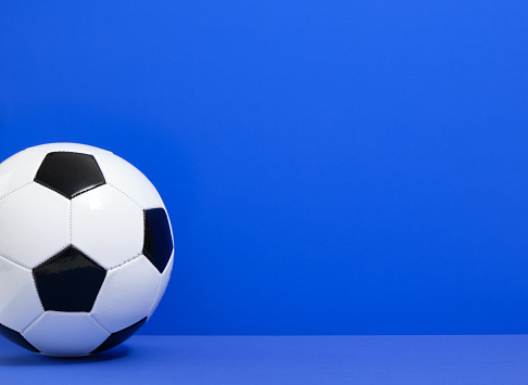 A soccer ball for an active, healthy lifestyle. Copy space for text. Sport and playing.