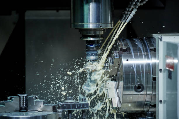 istock vertical milling machine close-up processes a part in production, modern equipment for metal processing 1753712017