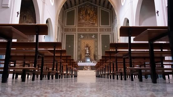 Candles Burning Inside Arundel Cathedral In Sussex, United Kingdom