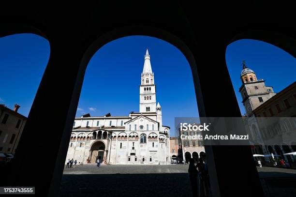 Piazza Grande Modena Stock Photo - Download Image Now - Basilica, Color Image, Horizontal