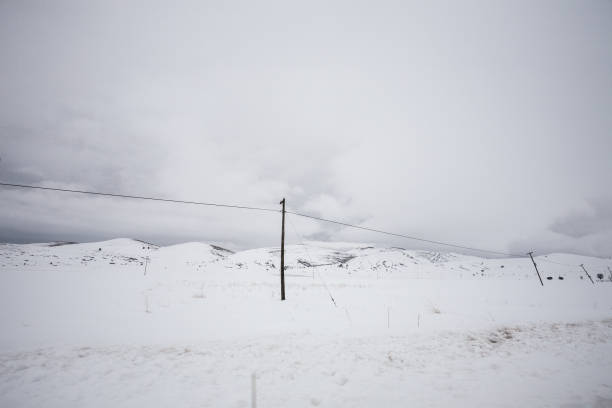 Winter scene with extreme weather.