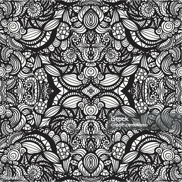 Hand Drawn Seamless Pattern Stock Illustration - Download Image Now - Abstract, Art, Art And Craft