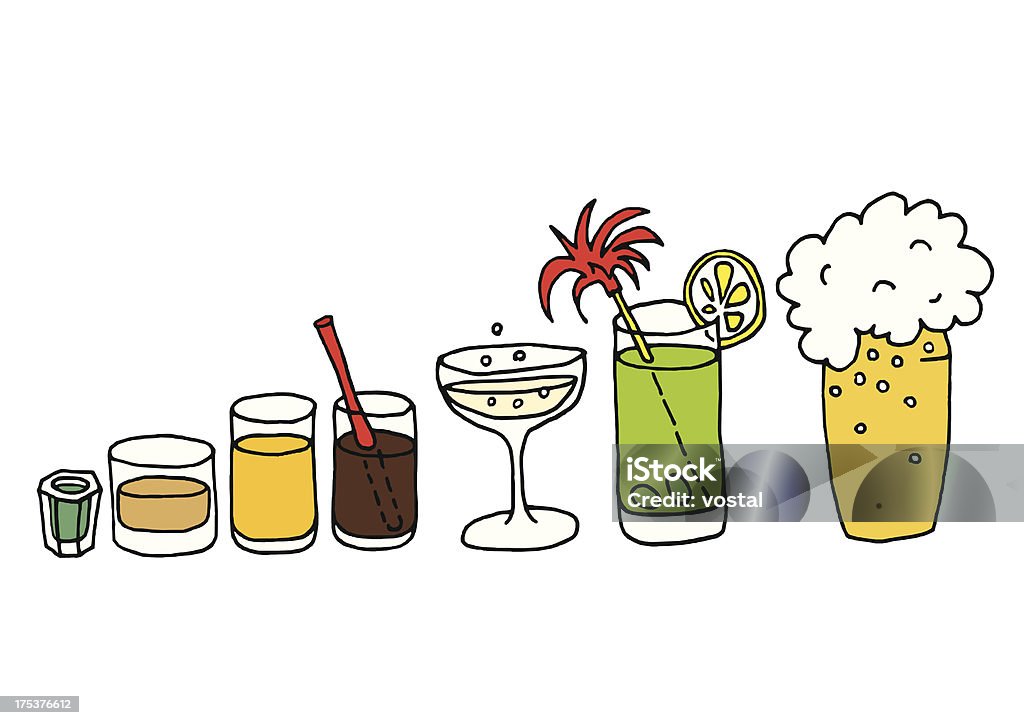 Getränke - Lizenzfrei Alkoholisches Getränk Vektorgrafik