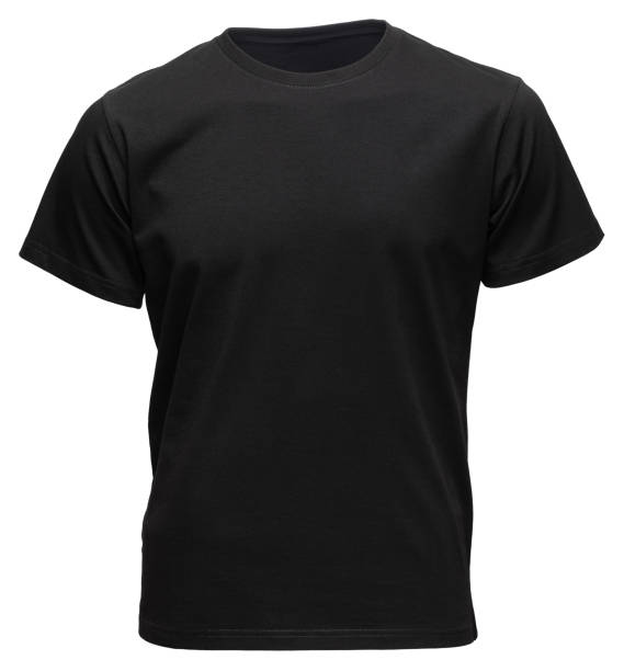 istock Plain black cotton tshirt on a mannequin isolated 1753767058