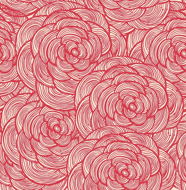Vector illustration of Tapestry floral seamless pattern
