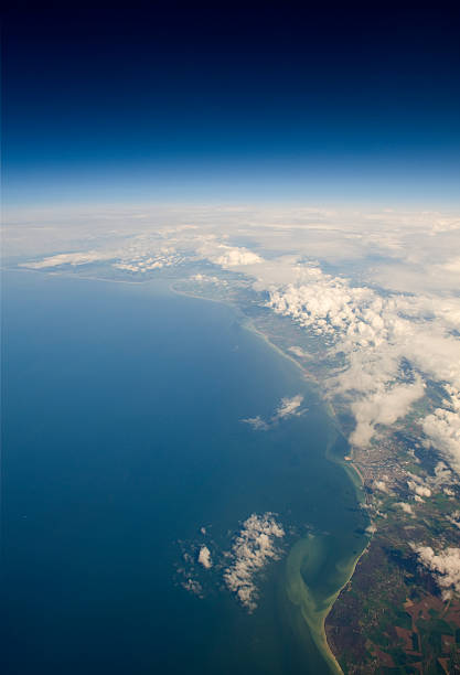 istock High altitude view of the Earth in space. 175377345