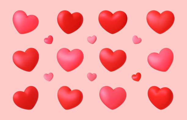 istock 3d hearts set, isolated love heart various rotations. Red valentines day icons, romantic wedding or marriage decorations pithy vector collection 1753787129