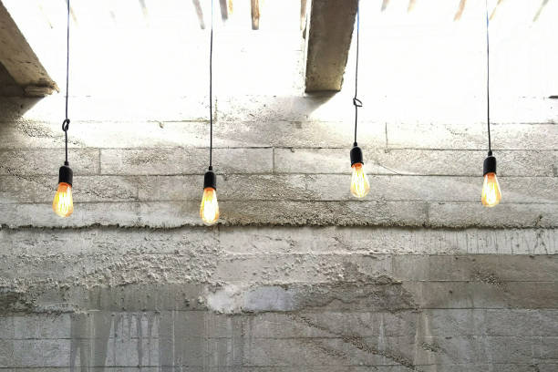 istock Vintage lamp hanging from the ceiling on wall 1753793277