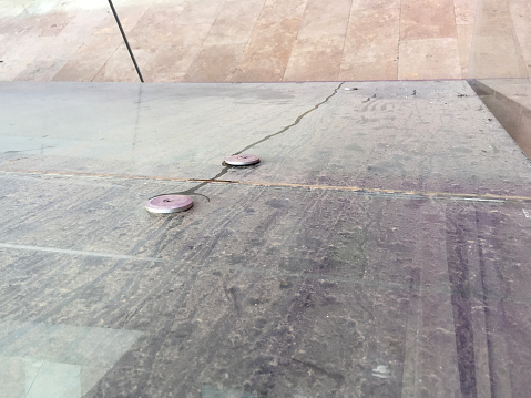 Dirty window glass surface