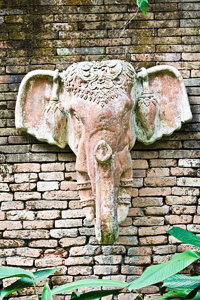 istock Elephant Head Statue at Wat Pha Lat, Chiang Mai Thailand 175380396