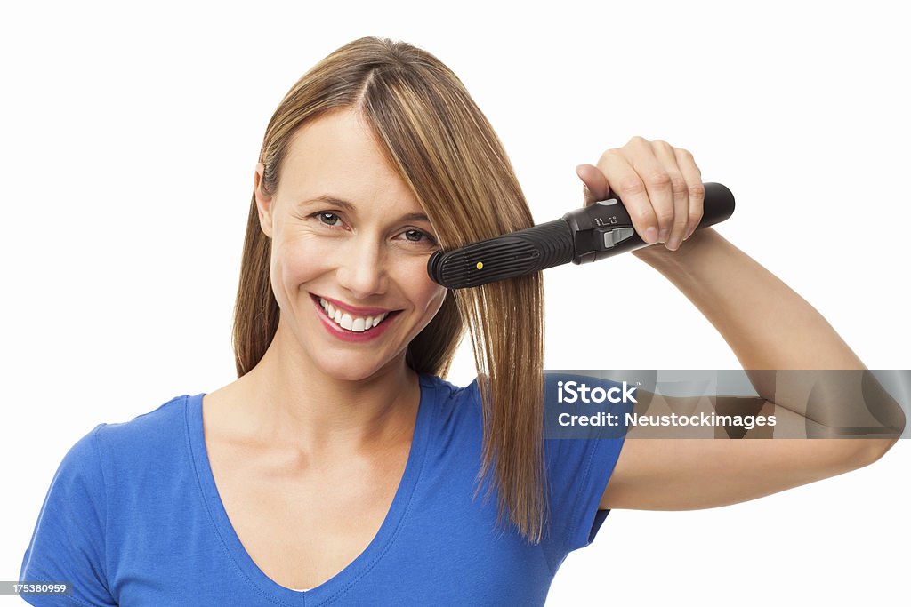 女性彼女の髪ストレート-絶縁型 - 1人のロイヤリティフリーストックフォト