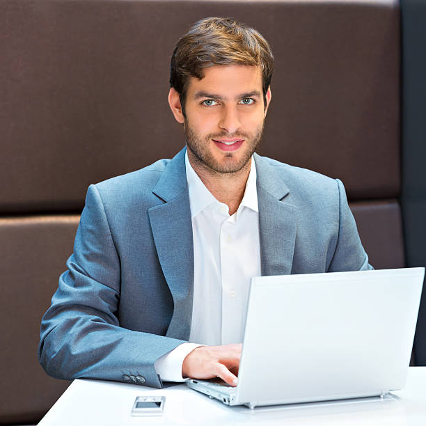 istock Business man with a laptop 175381010