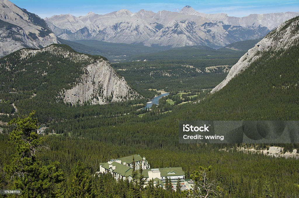 Campo da Golf Banff e bordo Rock Hotel - Foto stock royalty-free di Albergo