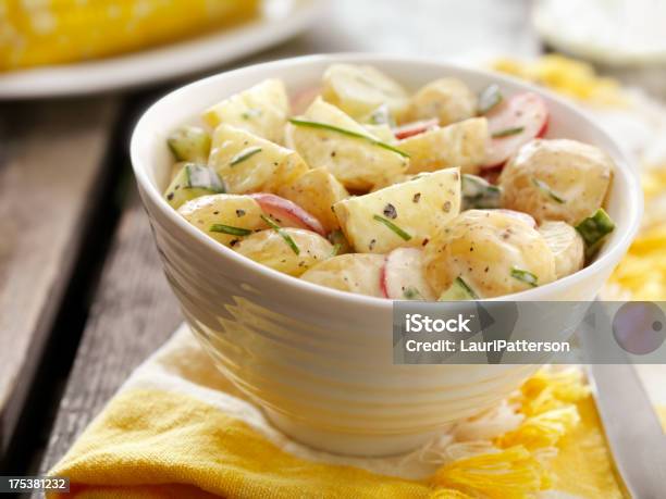 Potato Salad At A Picnic Stock Photo - Download Image Now - Potato Salad, Prepared Potato, Salad
