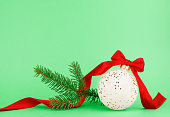 Christmas ball and xmas tree branch