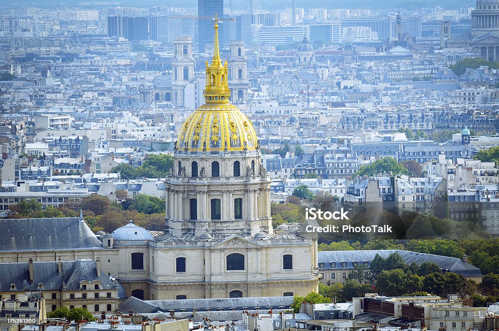 Paris, Vista da Cidade e Invalides Palácio XG - Royalty-free Bairro dos Inválidos Foto de stock