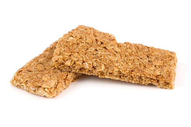 istock Crunchy oat granola bars isolated on a white background 175381815