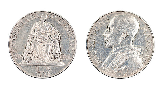 istock Five-Lire-Coin, Vatican, 1949 175381878