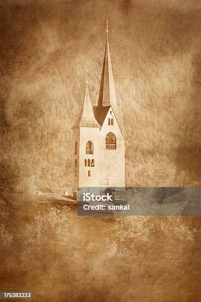 Vintage Papier Stilisierte Bild Der Kirche Stockfoto und mehr Bilder von Alt - Alt, Altertümlich, Antiker Gegenstand