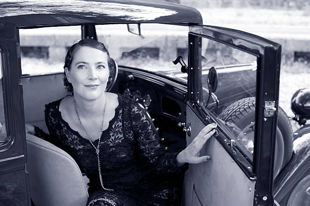 istock Woman in a Vintage Car 175383269