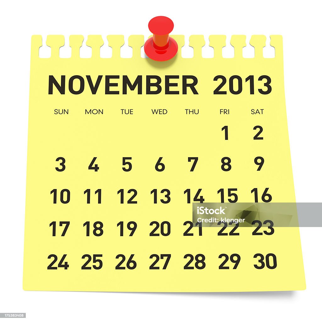 November 2013-Kalender - Lizenzfrei 2013 Stock-Foto