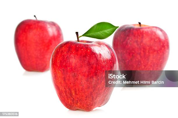 Three Red Apples Stock Photo - Download Image Now - Apple - Fruit, Beauty, Beauty In Nature