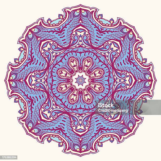 Round Feuille Motif Violet Vecteurs libres de droits et plus d'images vectorielles de Abstrait - Abstrait, Beauté, Beige