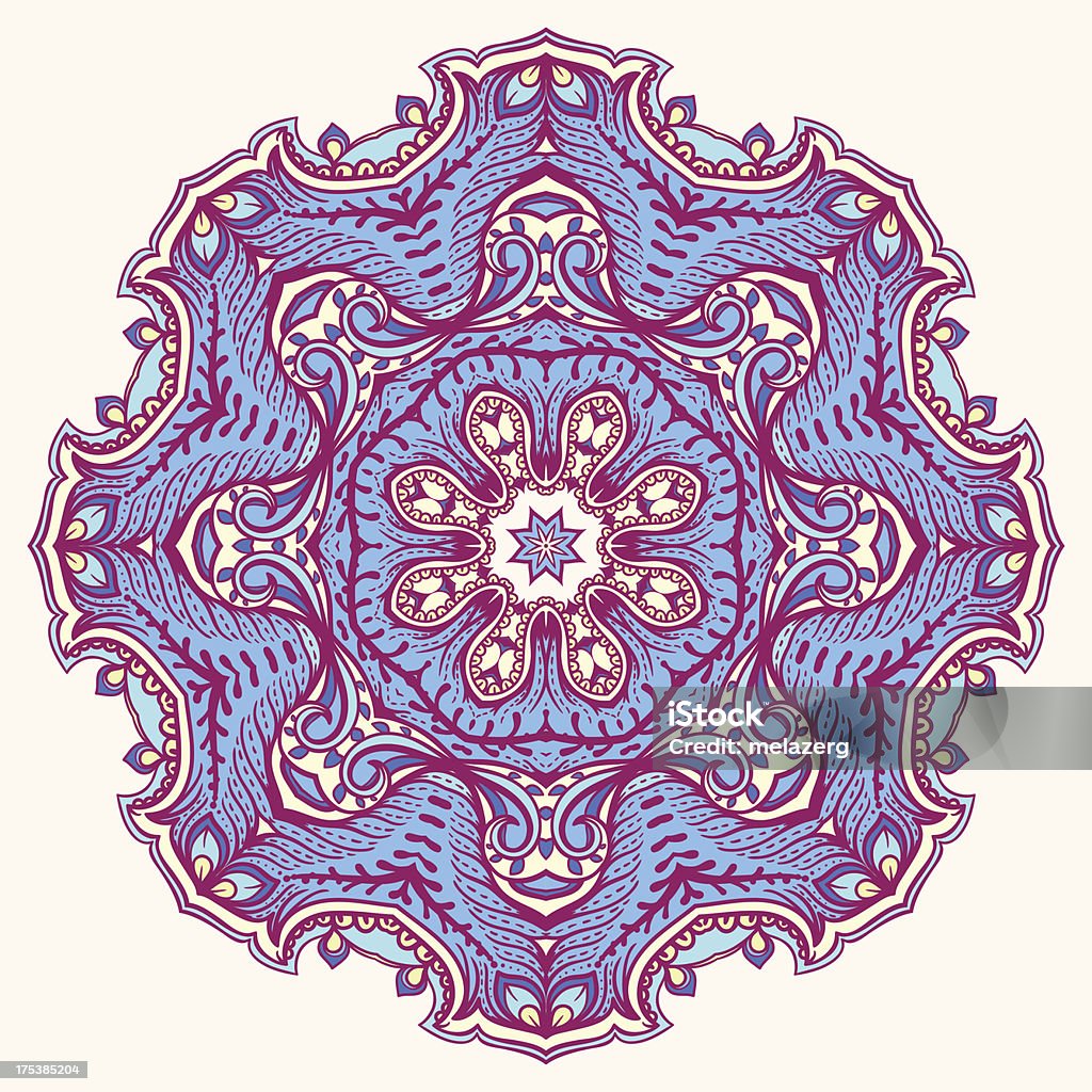 round leaf purple pattern round leaf purple blue abstract pattern on a beige background Abstract stock vector