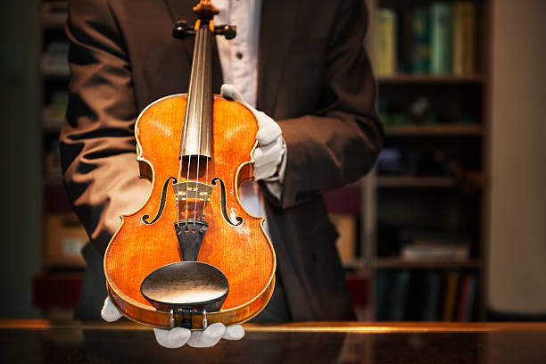Expensive Violin stock photo