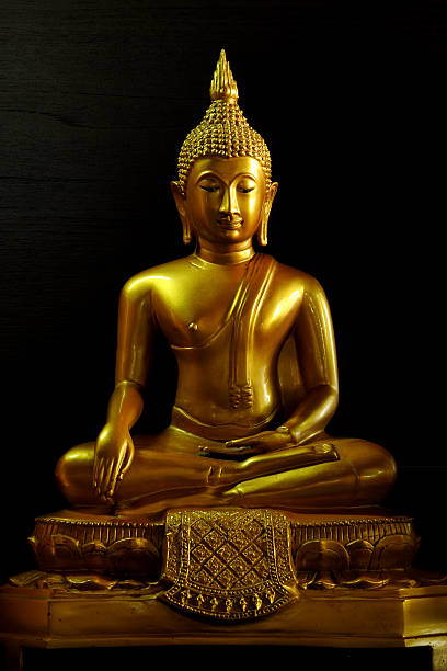 istock Gold Buddha statue in temple 175385258