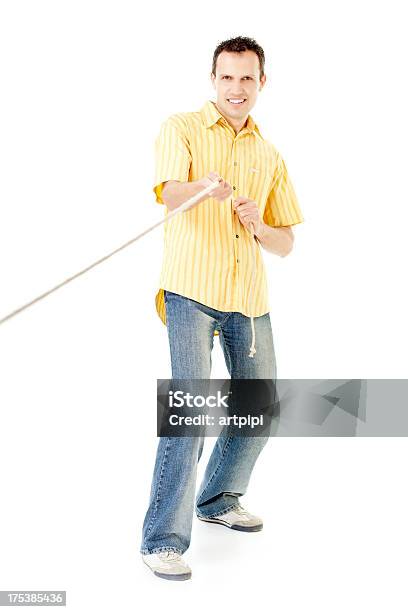 Man Pulling Something Stock Photo - Download Image Now - 25-29 Years ...