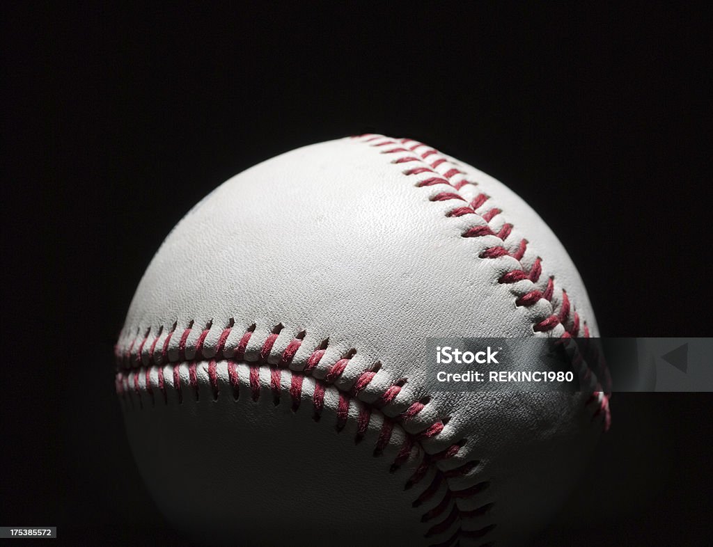 Baseball Detailed image of a baseball photographed with a fading light to give a little more feel of drama. Useful photo for any of your baseball themes with plenty of copy space. All Star Game Stock Photo