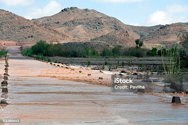 Flooded Road In Morocco Desert Stock Photo - Download Image Now - Morocco, Water, Africa